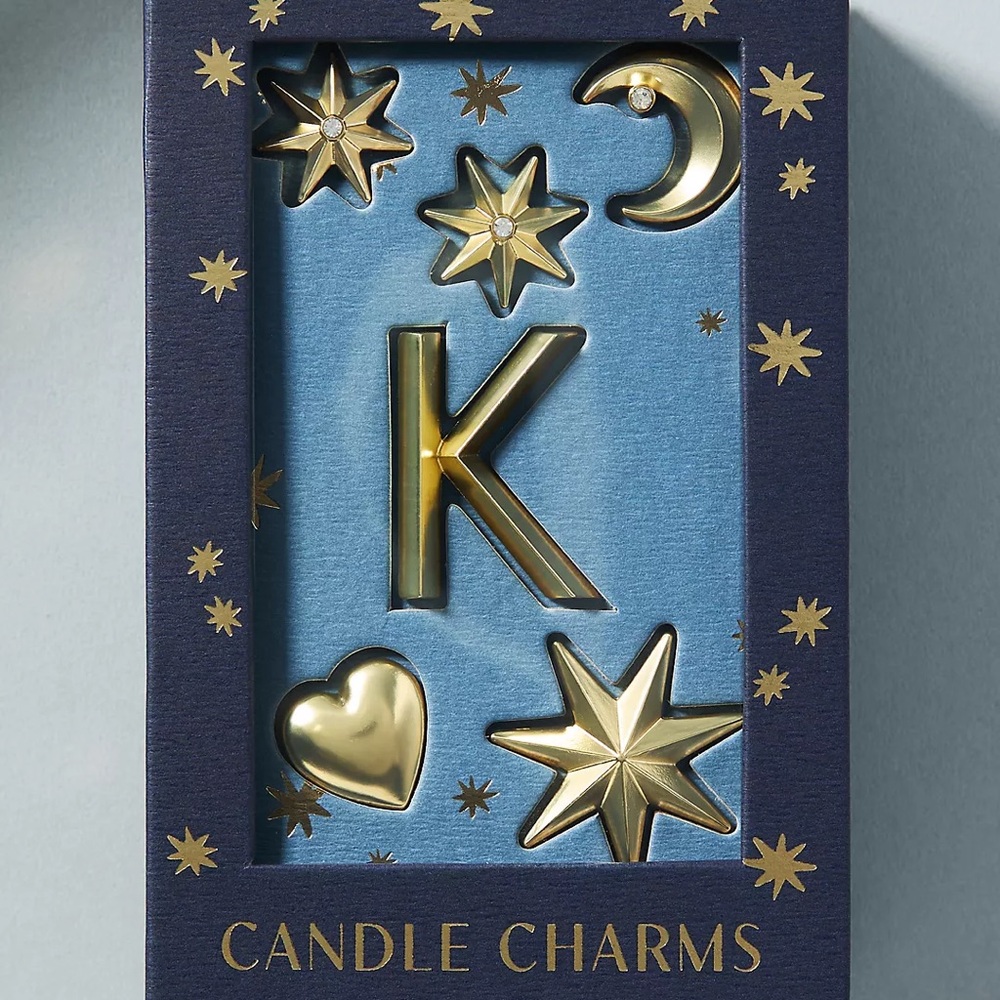 Anthropologie Gold Candle Charms Set